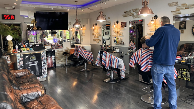 Sams Barbers Interior